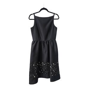 Kate Spade Dress Size 6 Lace Floral Cutout Panel Fit & Flare Sleeveless Pockets